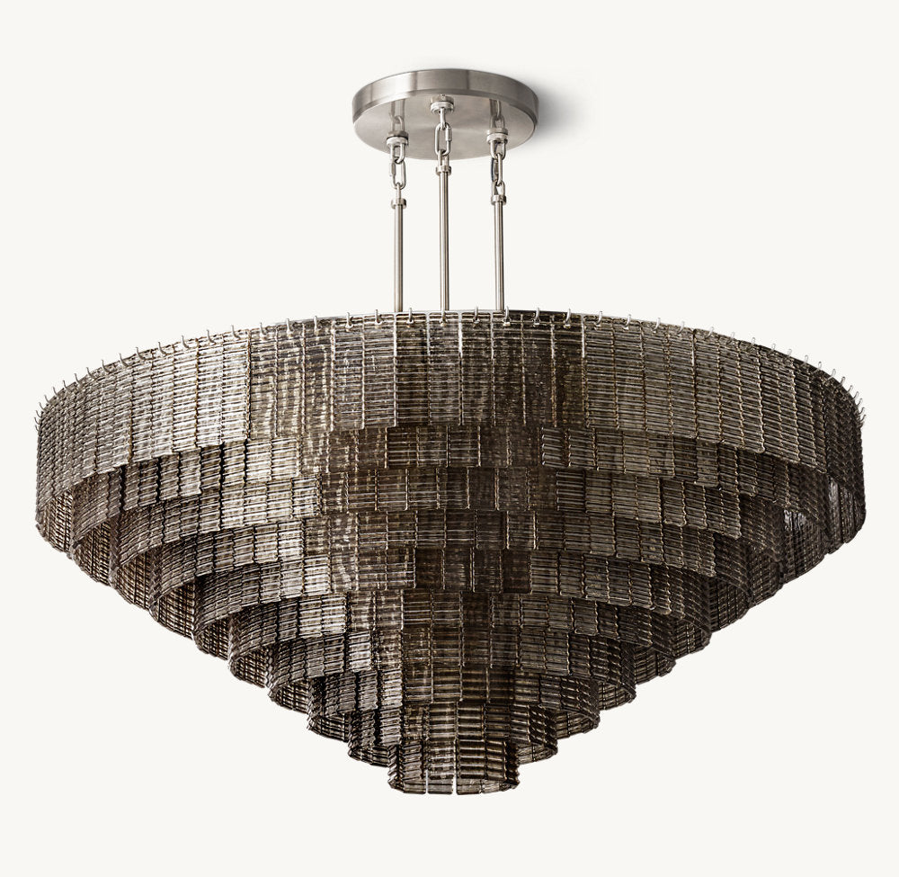 SIRENE SMOKE GLASS ROUND CHANDELIER 65"