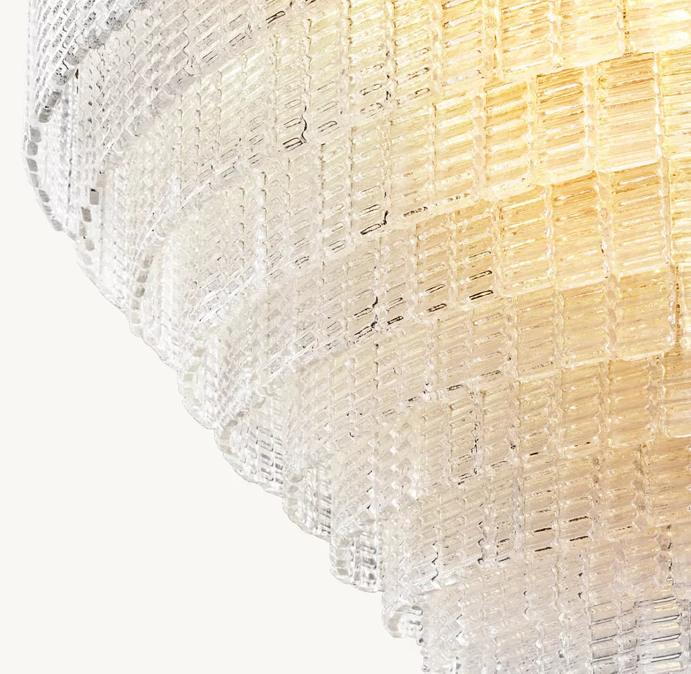 SIRENE CLEAR GLASS ROUND CHANDELIER 52"