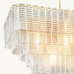 SIRENE CLEAR GLASS RECTANGULAR CHANDELIER 59"