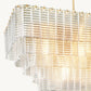 SIRENE CLEAR GLASS RECTANGULAR CHANDELIER 77"