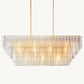 SIRENE CLEAR GLASS RECTANGULAR CHANDELIER 59"