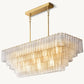 SIRENE CLEAR GLASS RECTANGULAR CHANDELIER 59"