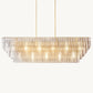 SIRENE CLEAR GLASS RECTANGULAR CHANDELIER 77"