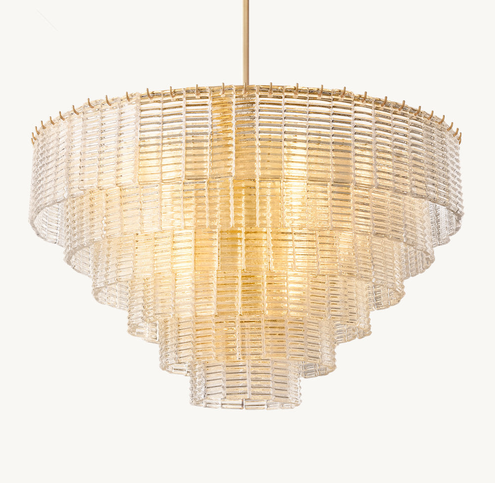SIRENE CLEAR GLASS ROUND CHANDELIER 41"