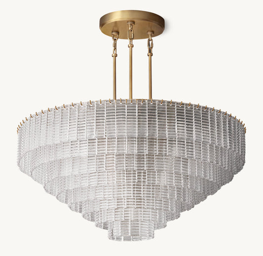 SIRENE CLEAR GLASS ROUND CHANDELIER 52"