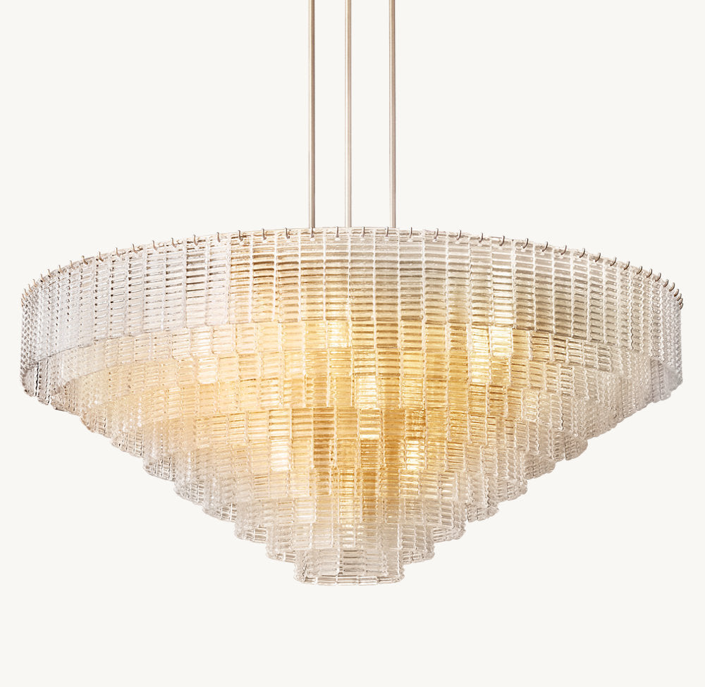 SIRENE CLEAR GLASS ROUND CHANDELIER 65"