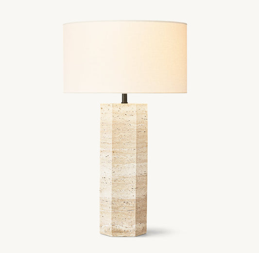 SAREZZO STONE HEXAGONAL TABLE LAMP