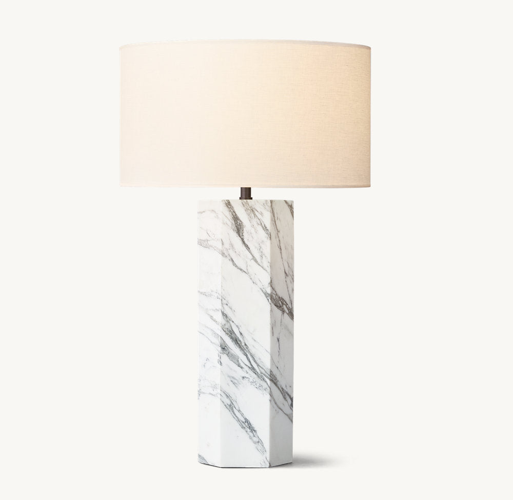 SAREZZO STONE HEXAGONAL TABLE LAMP