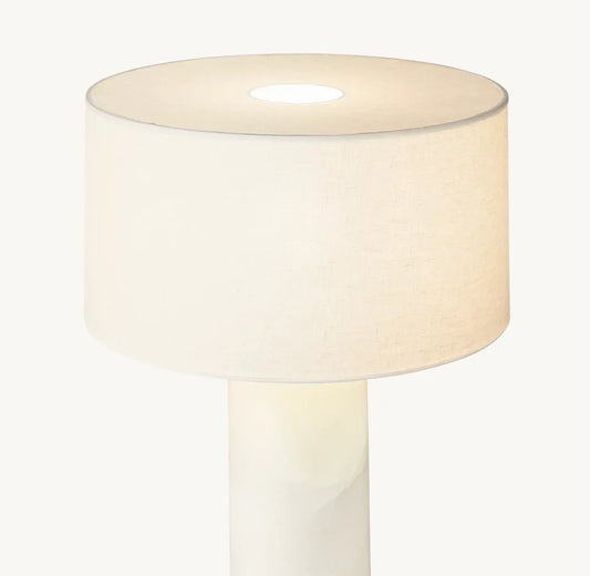 SAREZZO CYLINDRICAL STONE TABLE LAMP
