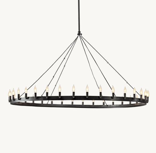 CAMINO VINTAGE CANDELABRA ROUND CHANDELIER 73"