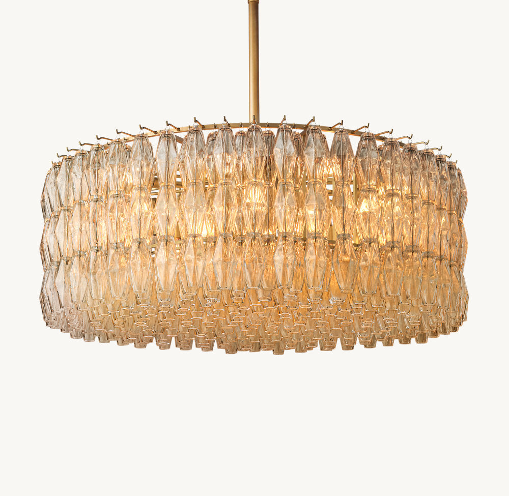 CHIARA CLEAR GLASS ROUND CHANDELIER 47"