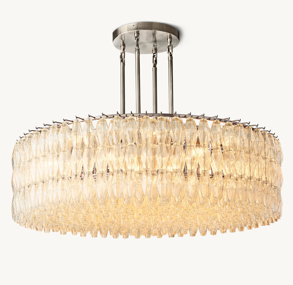 CHIARA CLEAR GLASS ROUND CHANDELIER 62"