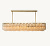 CHIARA CLEAR GLASS RECTANGULAR CHANDELIER 74"