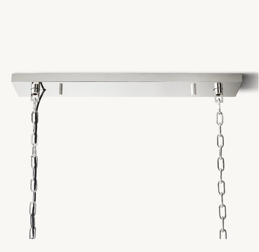 1920S ODEON RECTANGULAR CHANDELIER 49"