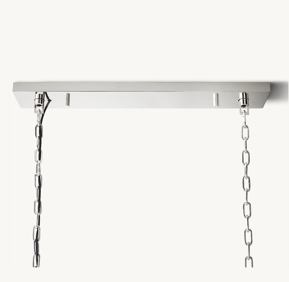 1920S ODEON RECTANGULAR CHANDELIER 72"
