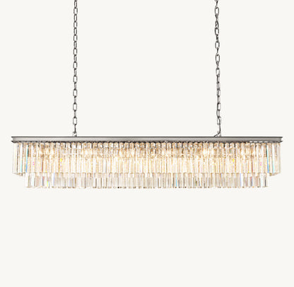 1920S ODEON RECTANGULAR CHANDELIER 72"
