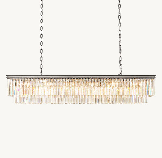 1920S ODEON RECTANGULAR CHANDELIER 72"