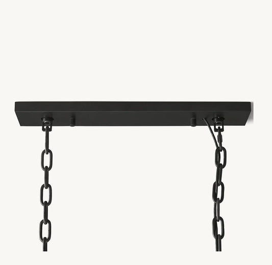 1920S ODEON RECTANGULAR CHANDELIER 40"