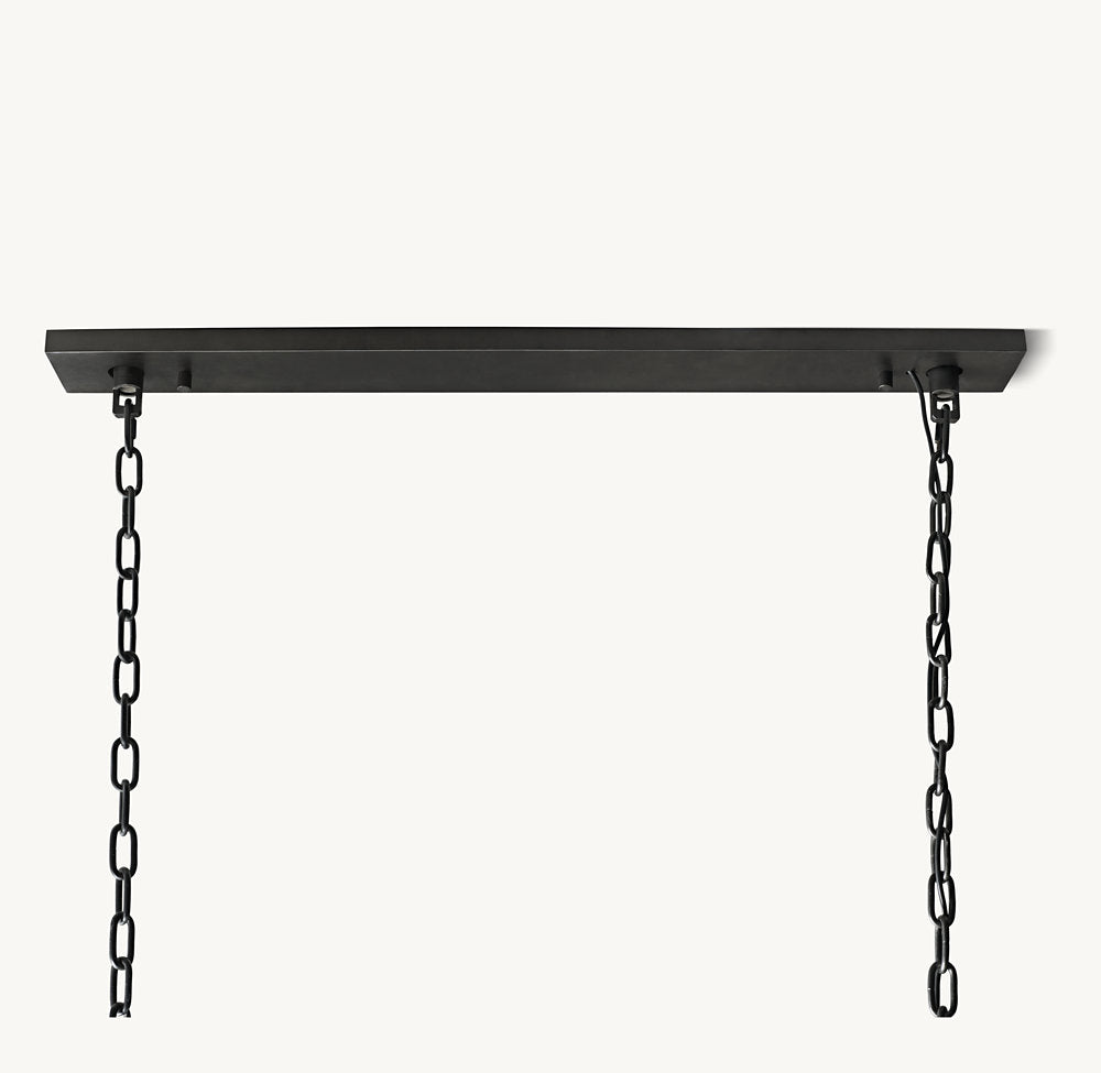 HARLOW CALCITE RECTANGULAR CHANDELIER 42"