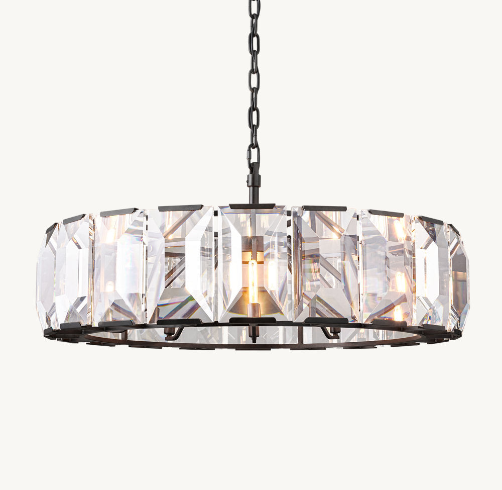 HARLOW CRYSTAL ROUND CHANDELIER 43"