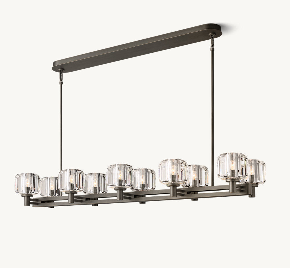 DEMARET DOUBLE LINEAR CHANDELIER 54"