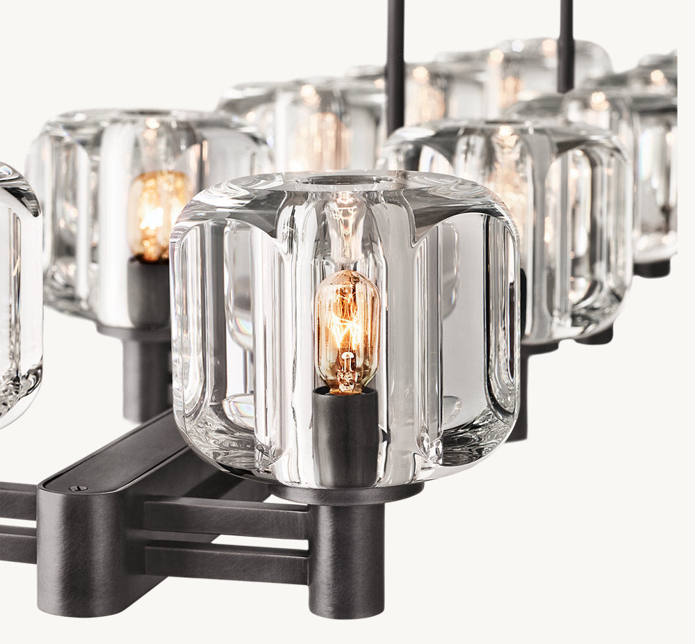 DEMARET DOUBLE LINEAR CHANDELIER 72"