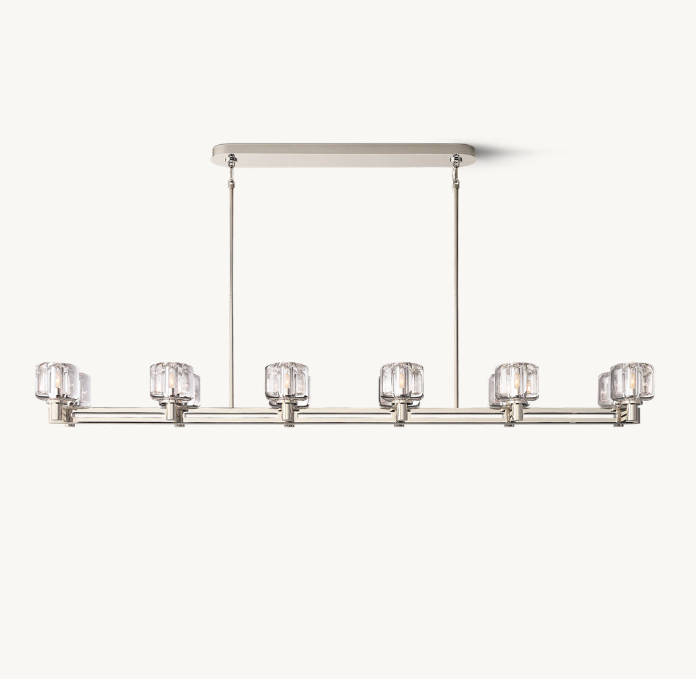 DEMARET DOUBLE LINEAR CHANDELIER 72"