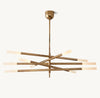 ROUSSEAU 10-LIGHT MOBILE ETCHED ROD CHANDELIER