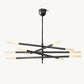 ROUSSEAU 10-LIGHT MOBILE ETCHED ROD CHANDELIER