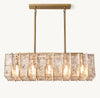 LATTICE SMOKE GLASS LINEAR CHANDELIER 49"