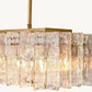 LATTICE SMOKE GLASS LINEAR CHANDELIER 67"