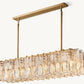 LATTICE SMOKE GLASS LINEAR CHANDELIER 67"
