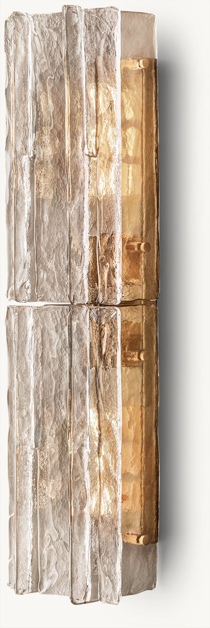 LATTICE SMOKE GLASS SCONCE