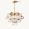 Cabrete Clear Glass Round Chandelier 36"