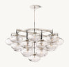 CABRETTE CLEAR GLASS ROUND CHANDELIER 48"