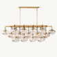 CABRETTE CLEAR GLASS LINEAR CHANDELIER 72"