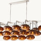 CABRETTE AMBER GLASS LINEAR CHANDELIER 72"