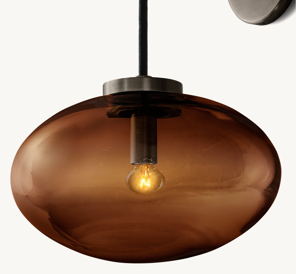 CABRETTE AMBER GLASS SCONCE