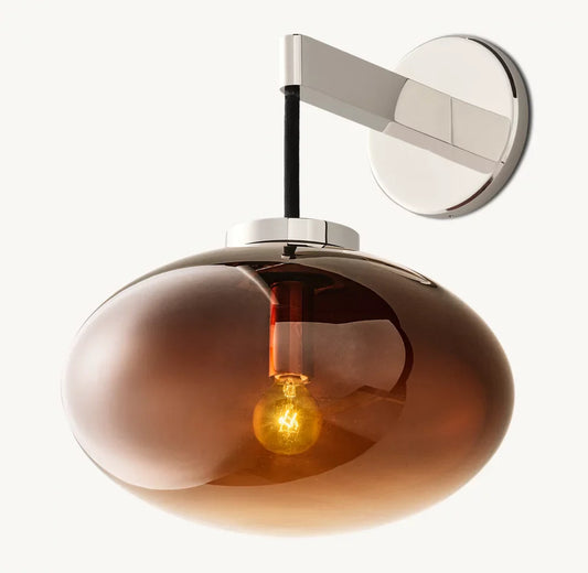 CABRETTE AMBER GLASS SCONCE