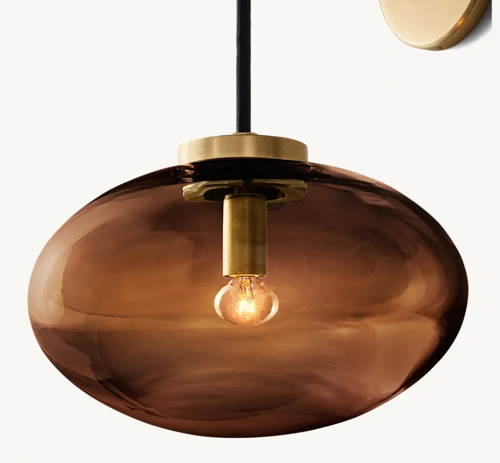 CABRETTE AMBER GLASS SCONCE