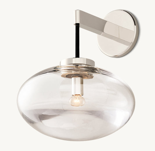 CABRETTE CLEAR GLASS SCONCE