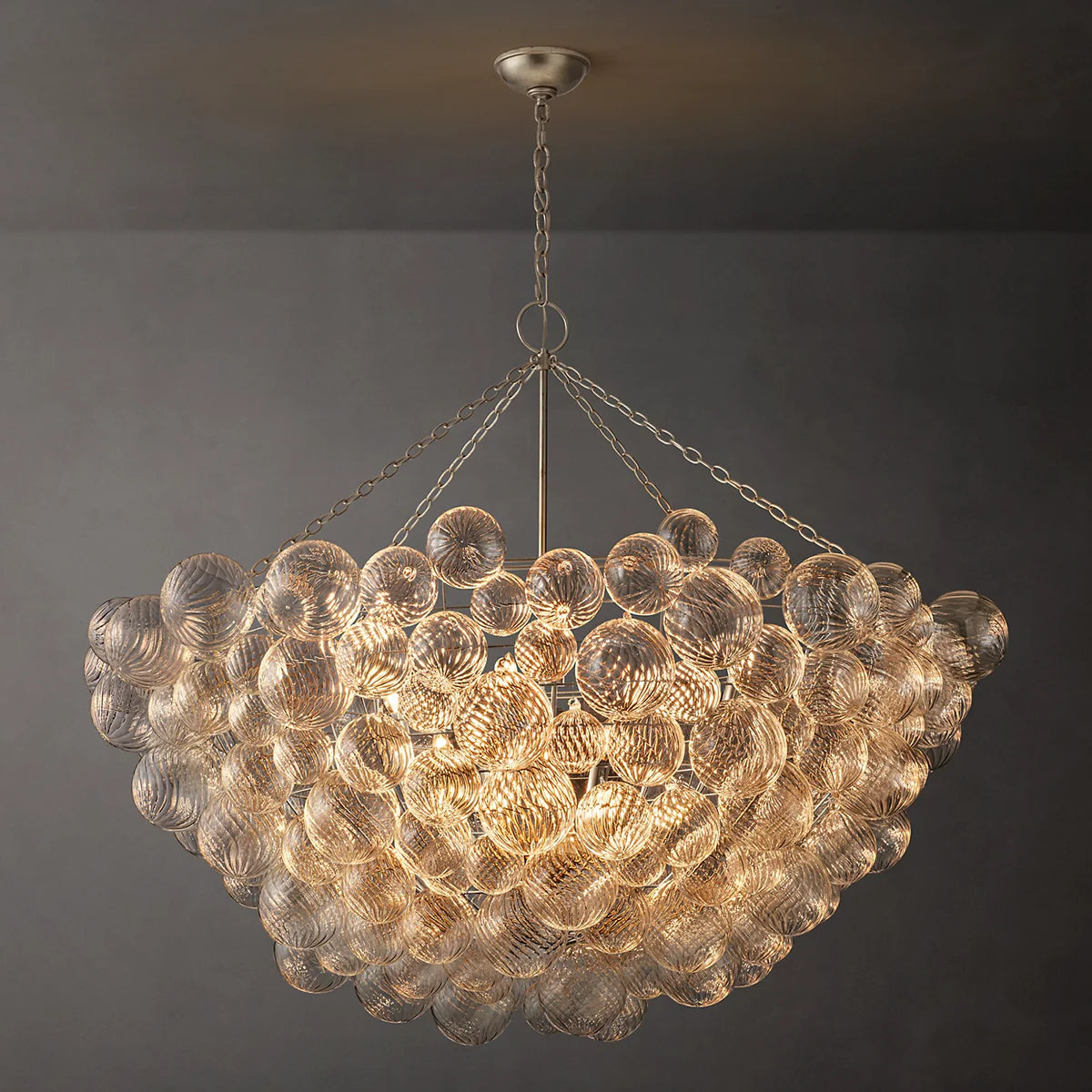 Talia Glass Ball Chandelier 56"