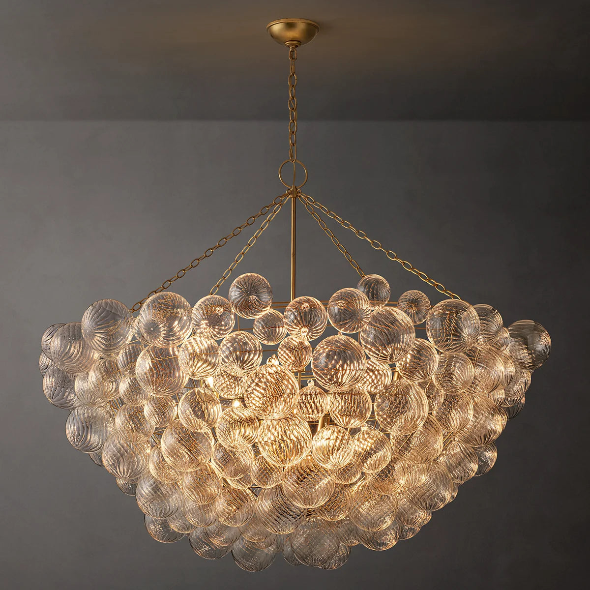Talia Glass Ball Chandelier 56"