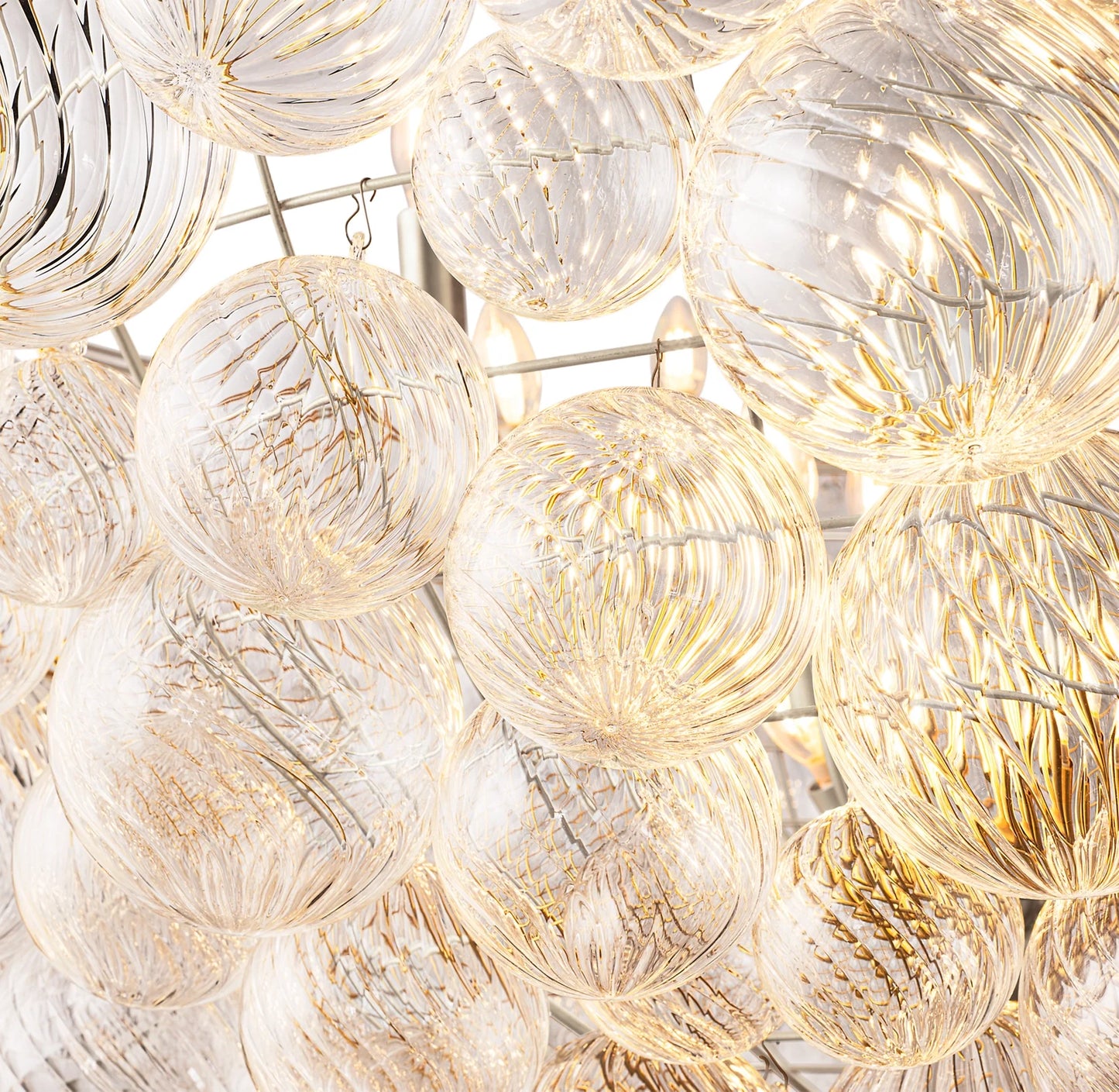 Talia Glass Ball Linear Chandelier 63"