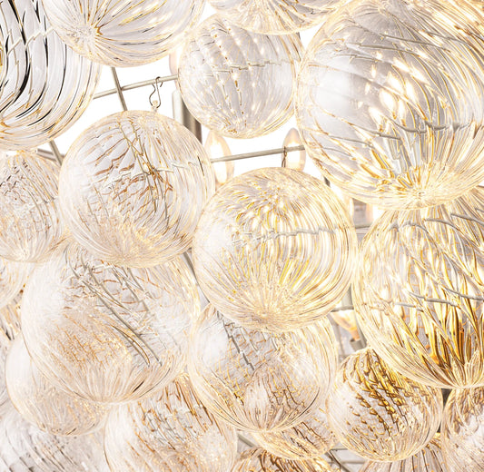 Talia Glass Ball Linear Chandelier 63"