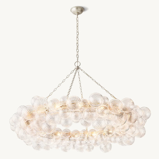Talia Glass Ball Ring Chandelier 54"