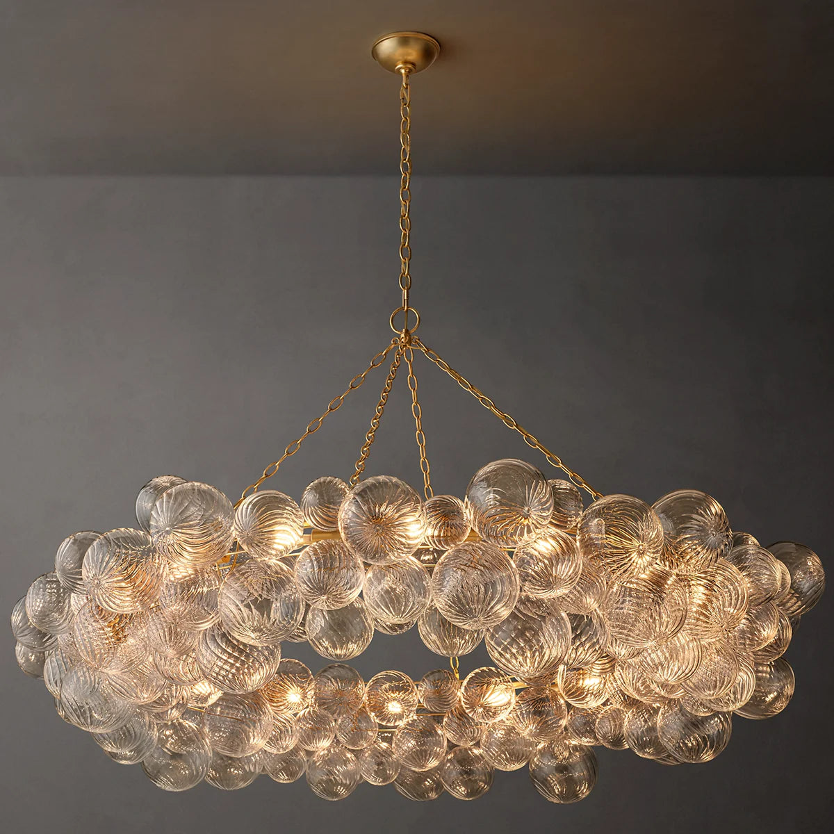 Talia Glass Ball Ring Chandelier 63"