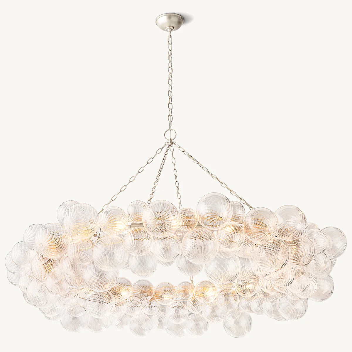 Talia Glass Ball Ring Chandelier 63"
