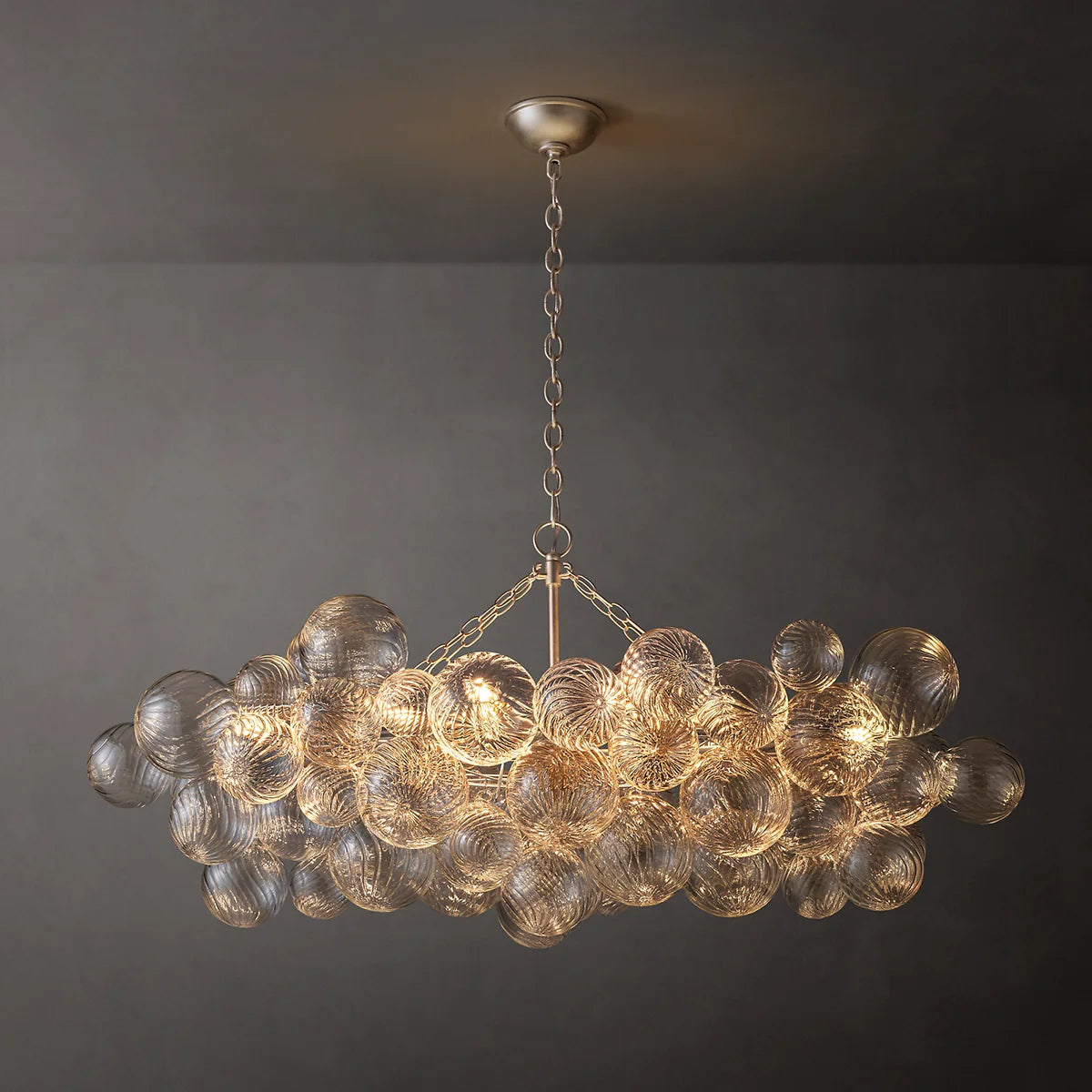 Talia Glass Ball Linear Chandelier 51"