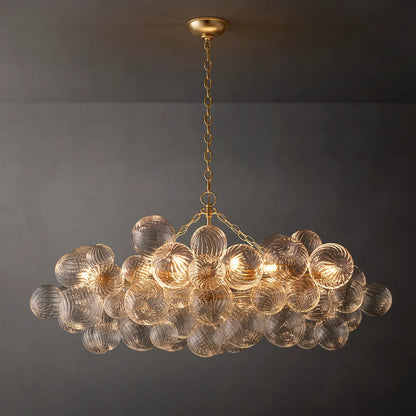 Talia Glass Ball Linear Chandelier 51"